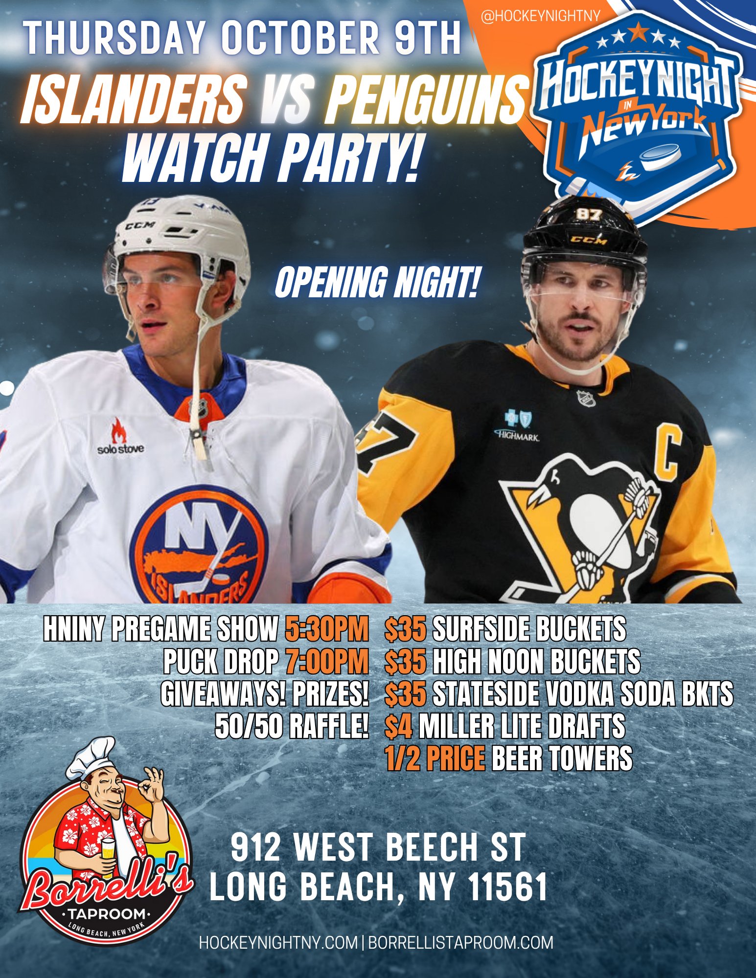 Isles vs. Pens Watch Party